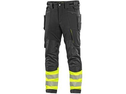 Kalhoty CXS NAOS HV pánské, černo-žlutá Hi-Vis, reflexní pruhy, vel. 48