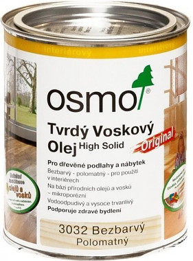 Osmo 3032 Tvrdý voskový olej Original 2,5 l Bezbarvý hedvábný polomat