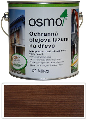 Osmo 727 Ochranná olejová lazura na dřevo 2,5l palisandr