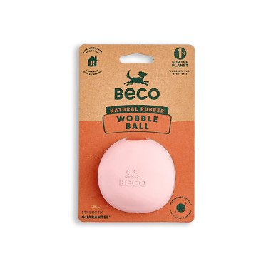 Beco Wobble Ball Hračka pro psy růžová 7,6cm