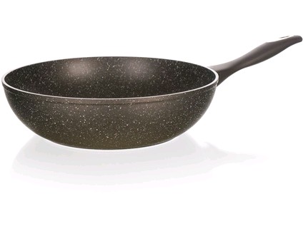 pánev  WOK 28x7,8cm/3mm nepřiln.povrch PREMIUM Dark Brown